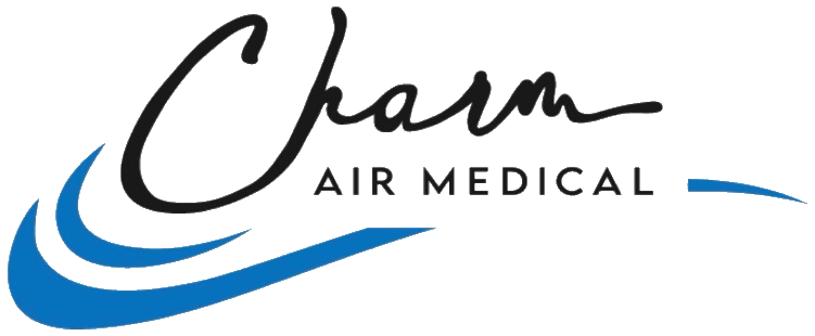 Charm Air Medical logo blue png